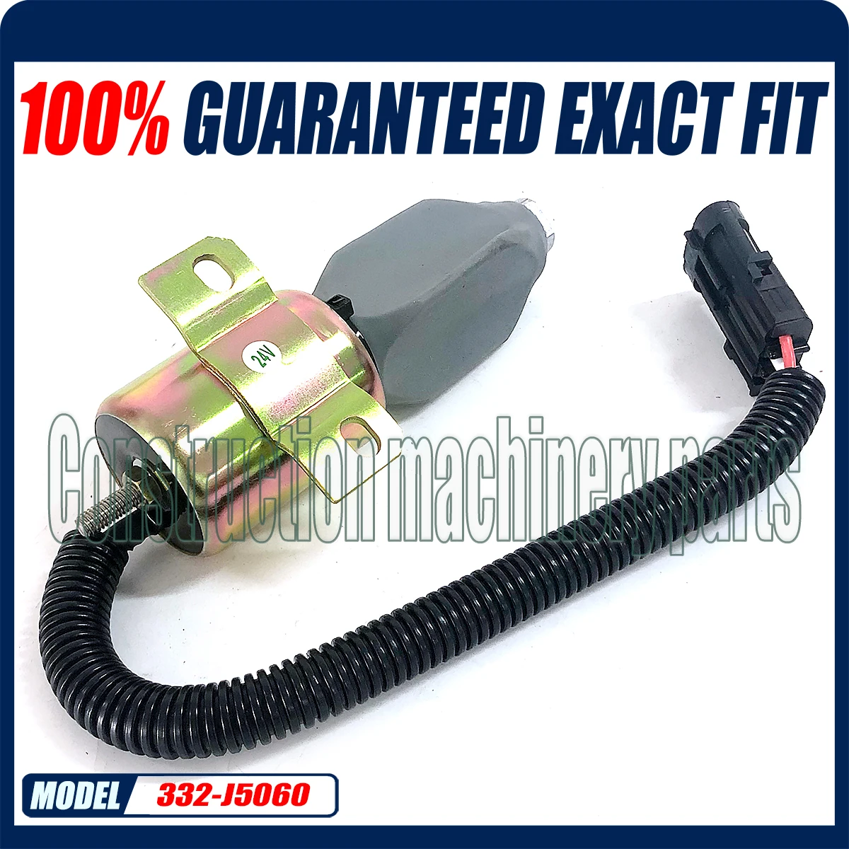 332/J5060 24V Fuel Stop Solenoid For JCB JS130 JS160 JS180 Stopper Motor 332-J5060 332J5060