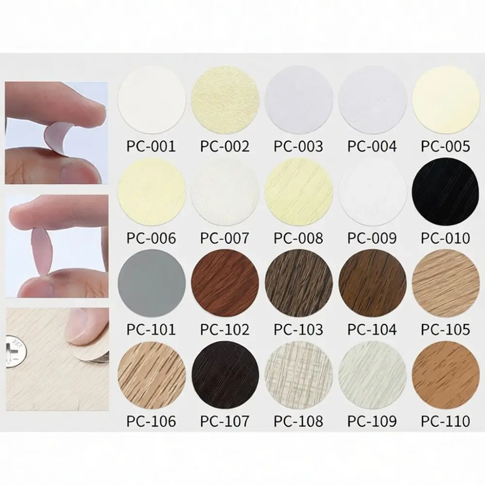 Cabinet Screw Cover Stickers Furniture Decorative Adhesive Caps Concealer Repairing Wood Surface Joint Hardware Accessories