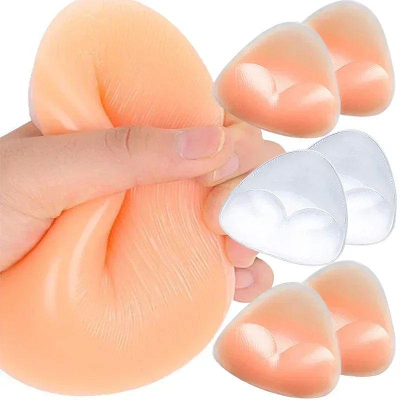 Chest Push Up Sticky Bra Thicker Sponge Bra Pads Breast Push Up Enhancer Silicone Removeable Inserts Swimsuit Invisible Bra image 3