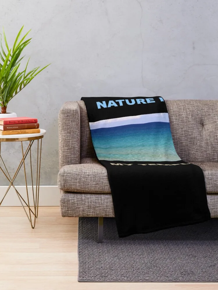 Nature Is My Temple - Clear Blue Sea Throw Blanket Moving Flannel Luxury Throw For Baby Blankets