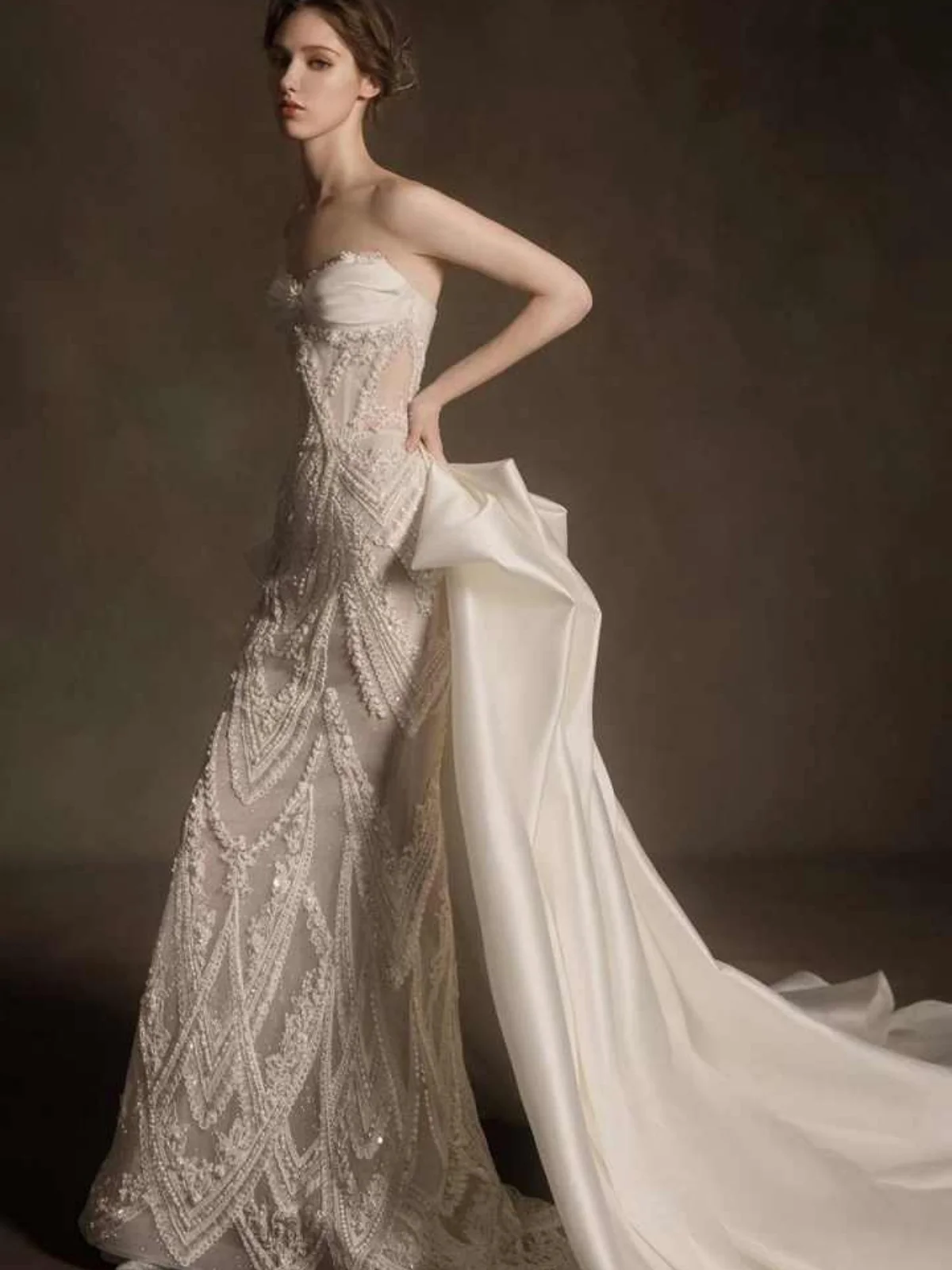 Vintage Strapless Mermaid Wedding Dresses Beaded Sequins Sleeveless Bridal Gowns Customized Vestidos De Novia