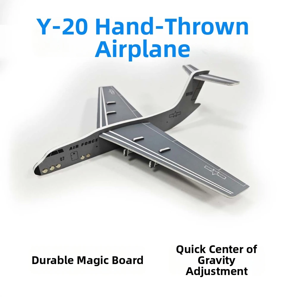Hot Sell DIY Hand Throw Powered Flying Glider Triangle Wing 26*29cm Outdoor Airplane Glider Assembly Model For Children
