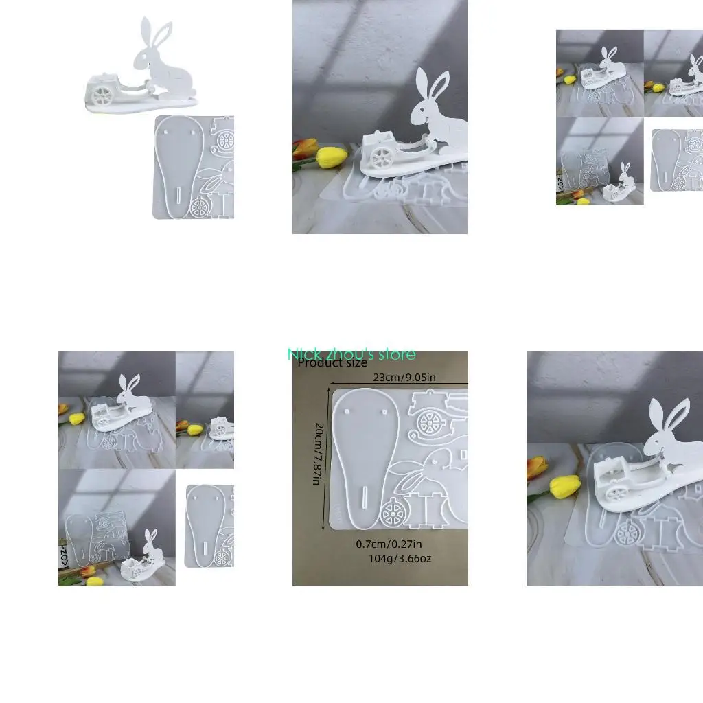 

E15E Гибкая силиконовая форма для кролика для изготовления декоративных подсвечников для дома
