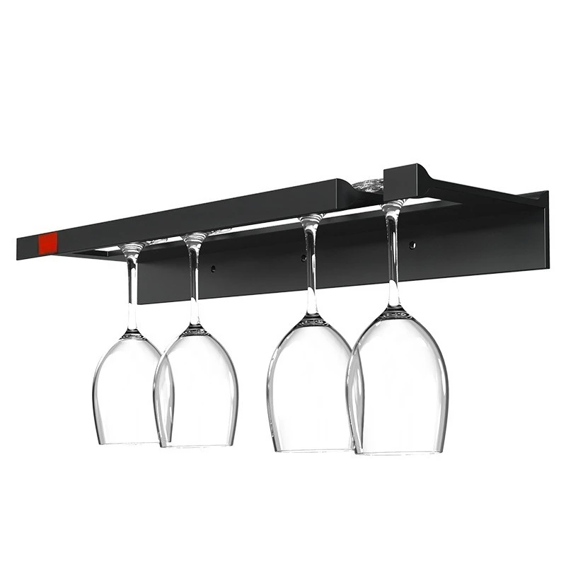aluminum hanging wine rack upside down goblet holder home bar wine cabinet storage display shelf