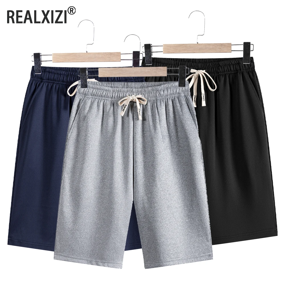 

Летние мужские повседневные шорты, мужские спортивные шорты для бега, однотонные свободные дышащие пляжные шорты с эластичной резинкой на талии и шнурком
