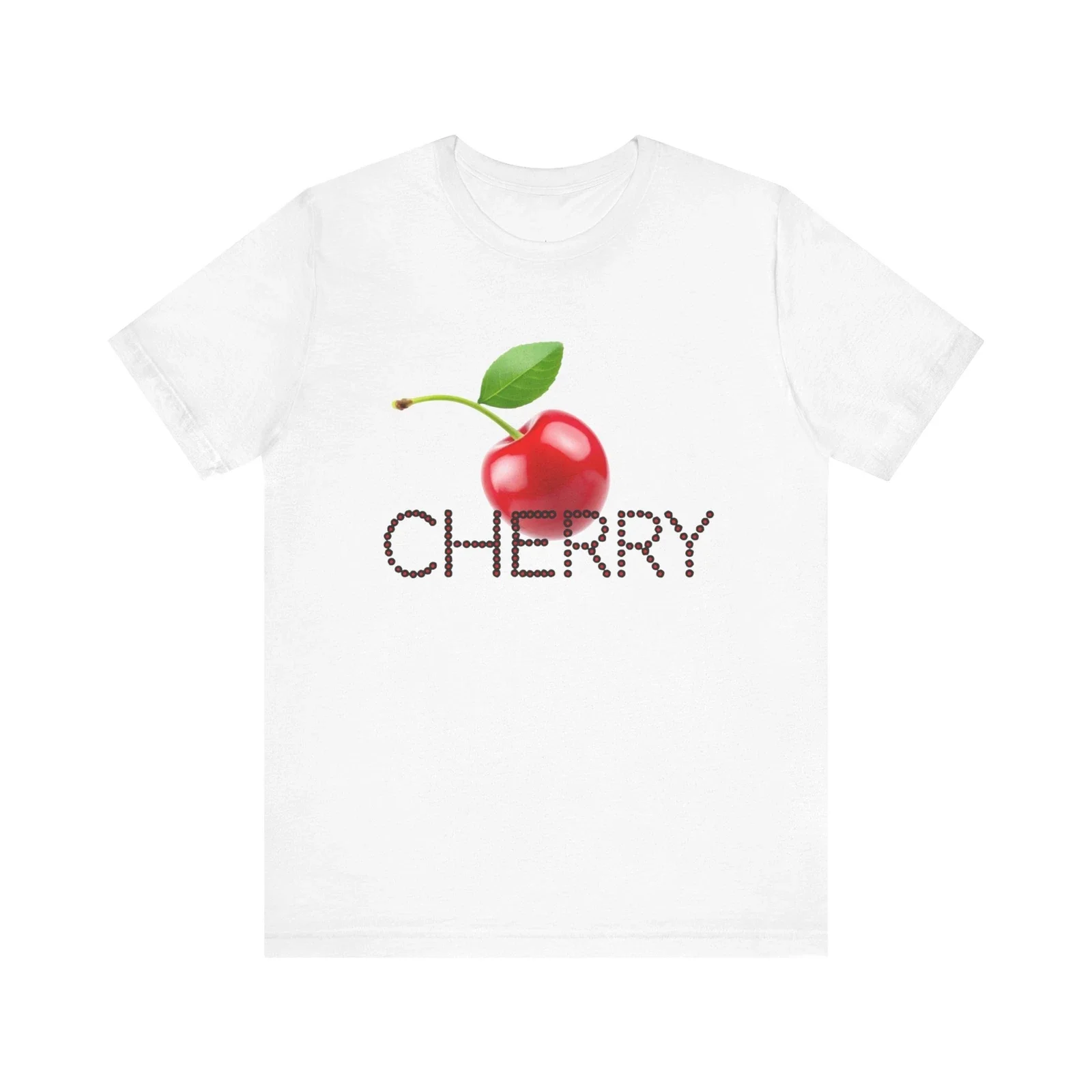 

Cherry Graphic Printing Summer Autumn Winter Pure Cotton Men's and Women's T-shirts Short Sleeves Luxury Outdoor Sports Brand