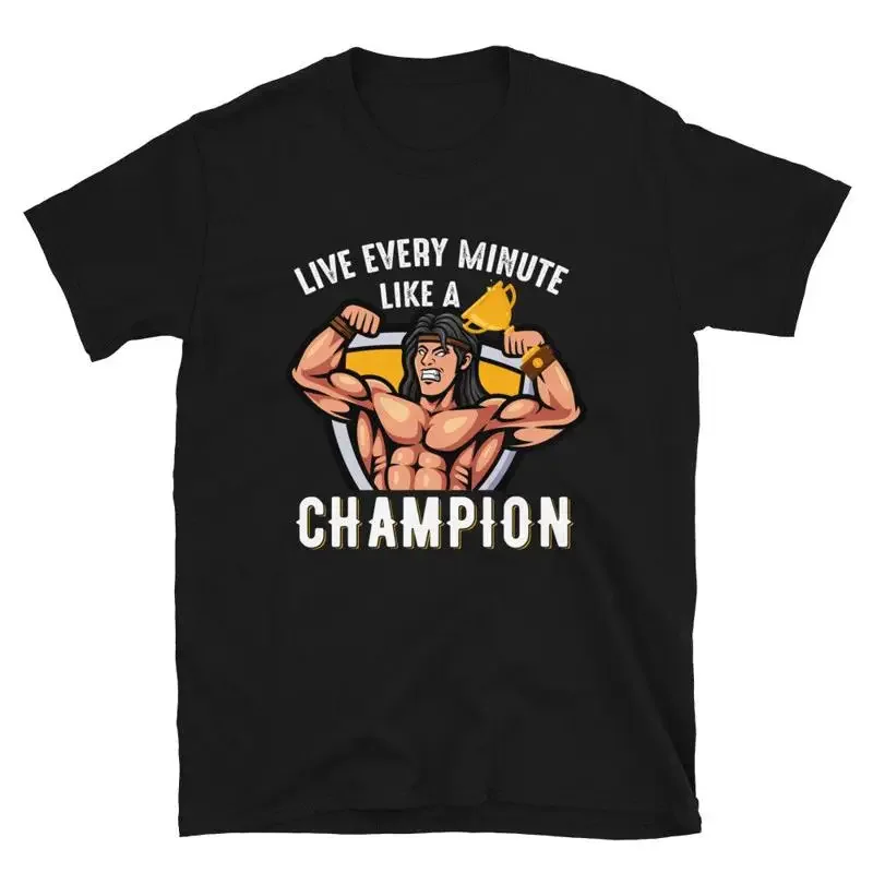 Live Every Minute Bodybuilding Gym Fitness Muscle T-Shirt
