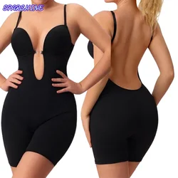 Sexy backless shapewear Women's Waist tightening shaping Seamless jumpsuit Butt Lifter Push Up Thigh Slimmer Shapewear fajas