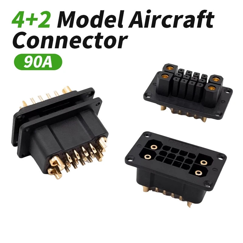 

90A 4+12 Male Female RC Model Connector Plug 90A DC 500V High Current Gold-plated 4+12 Pin Battery Interface Socket Industrial