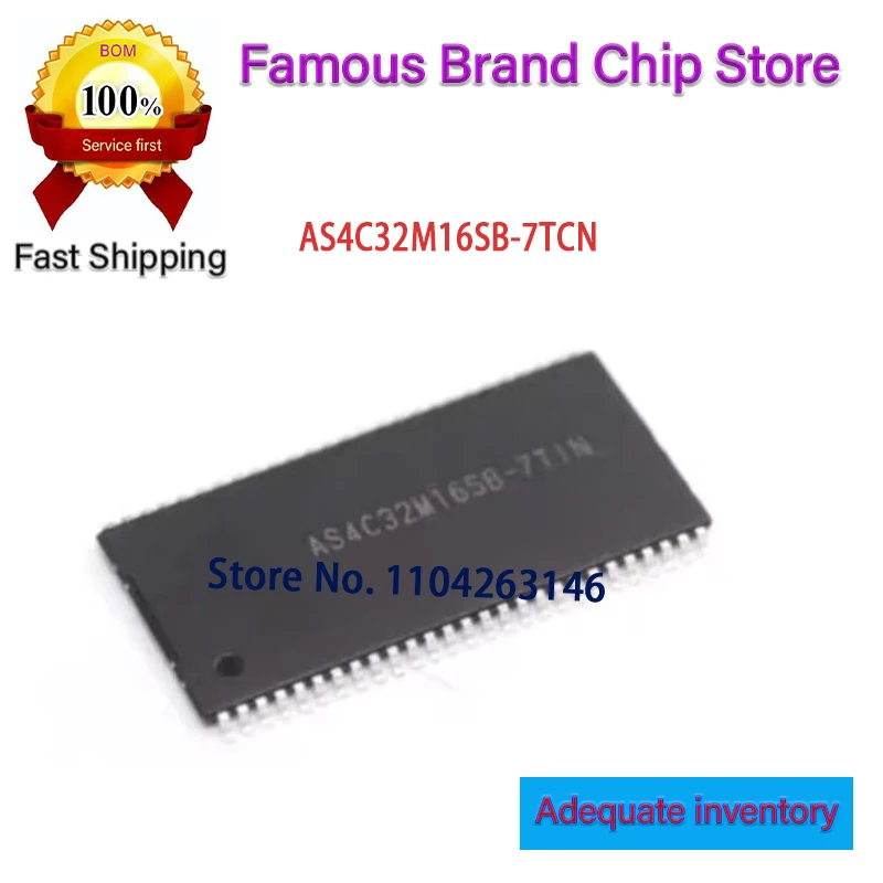 AS4C32M16SB-7TCN New and Original Chip IC AS4C32M16SB TSOP54 1PCS