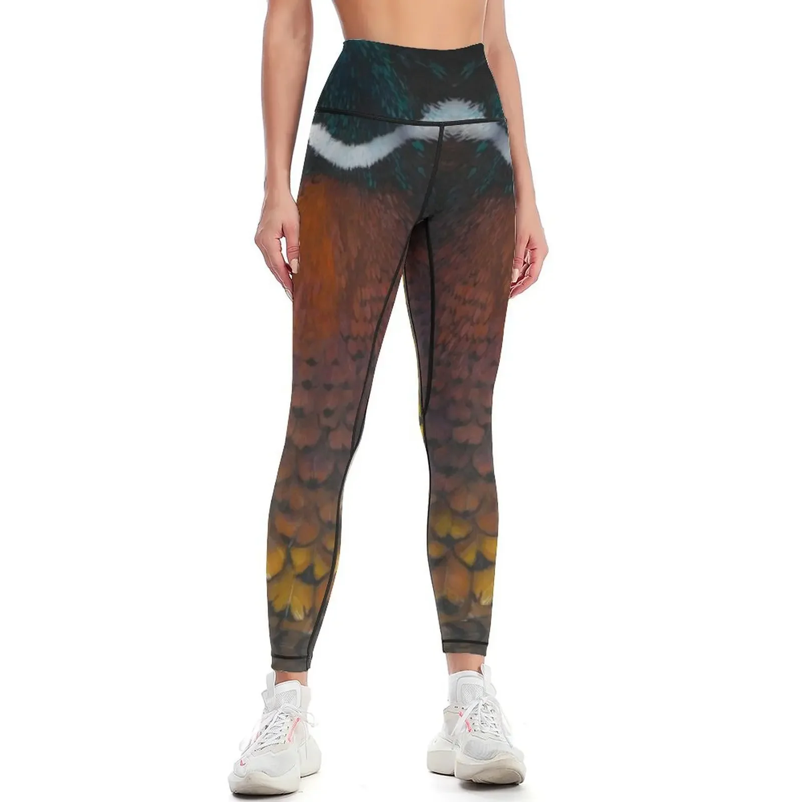 

Pheasant Feathers Poetry Leggings sports for gym gym's clothing gym top Women's sports Womens Leggings