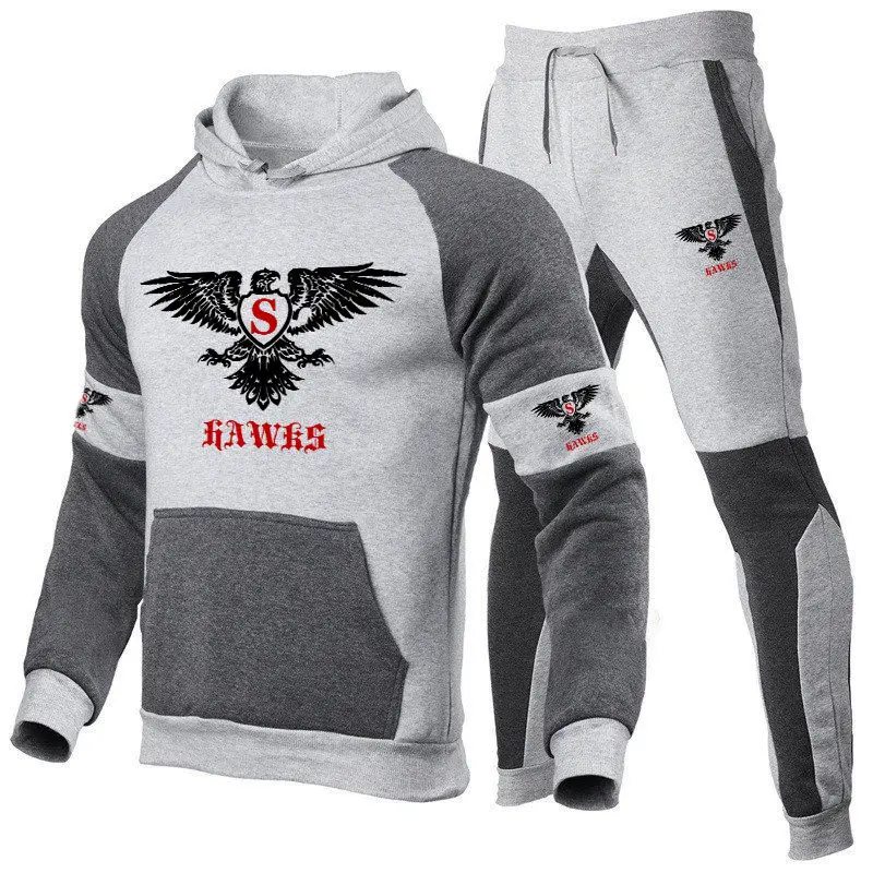 2023 Nieuwe trainingspak heren hoodies set hoge kwaliteit grafische print buiten dikke winter sweatshirt joggingbroek sportkleding herenkleding