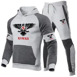 2025 New Tracksuit Men Hoodies Set High Quality Graphic Print Outdoor Thick Winter Sweatshirt Sweatpant Sportswear Man Clothing