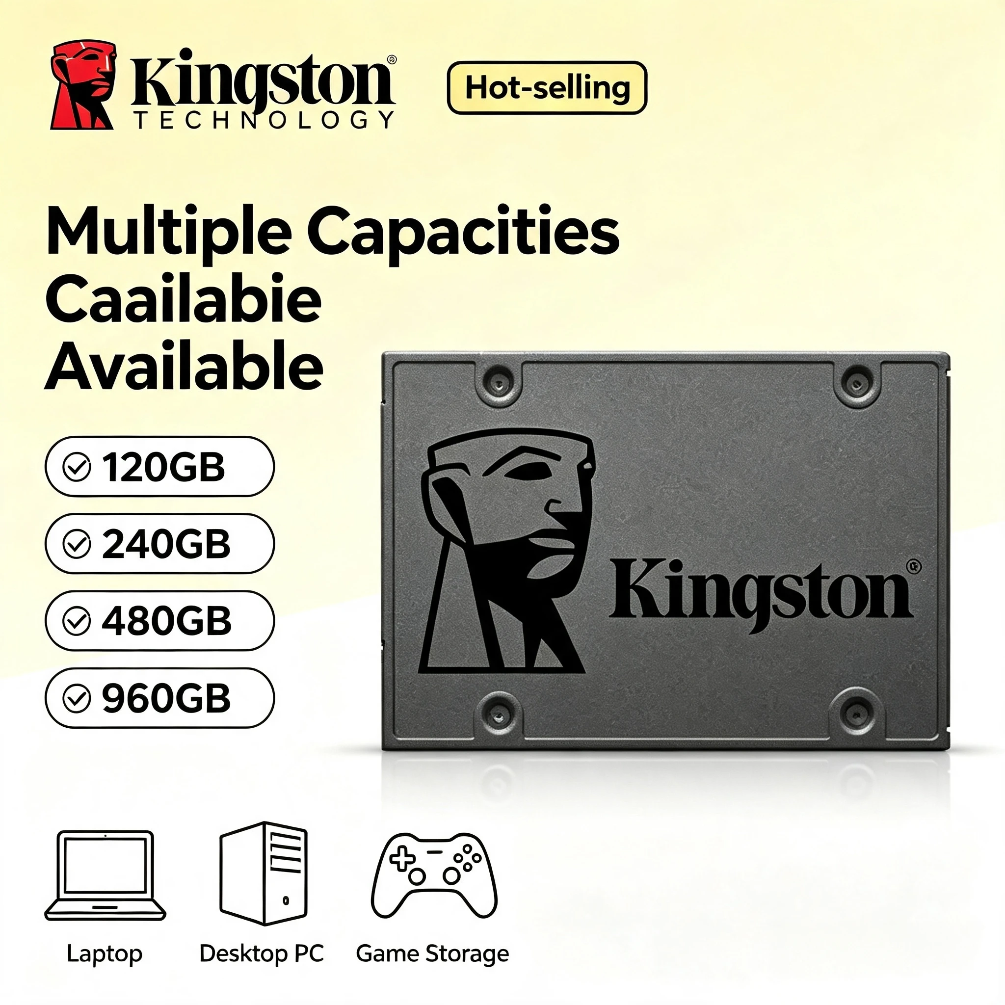 NEW Kingston A400 SATA III 25 Inch Internal SSD 120GB240GB 480GB 960GB Solid State Drive HDD Replacement for Laptops Desktops PC