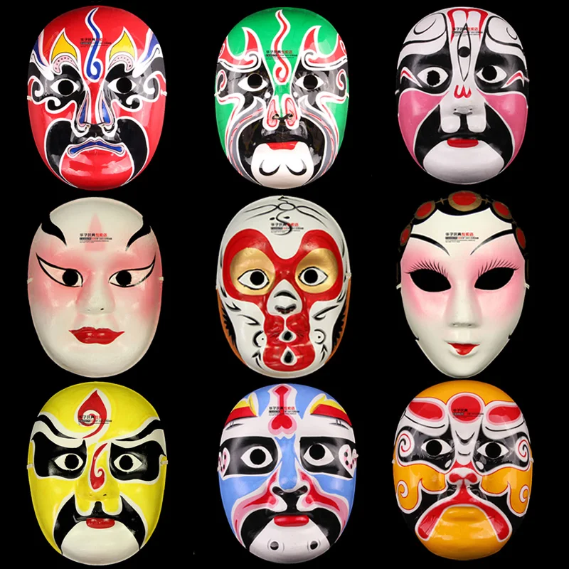 Children's Peking Opera Facial mask dance mask pulp makeup face changing Hand-painted plaster pendant