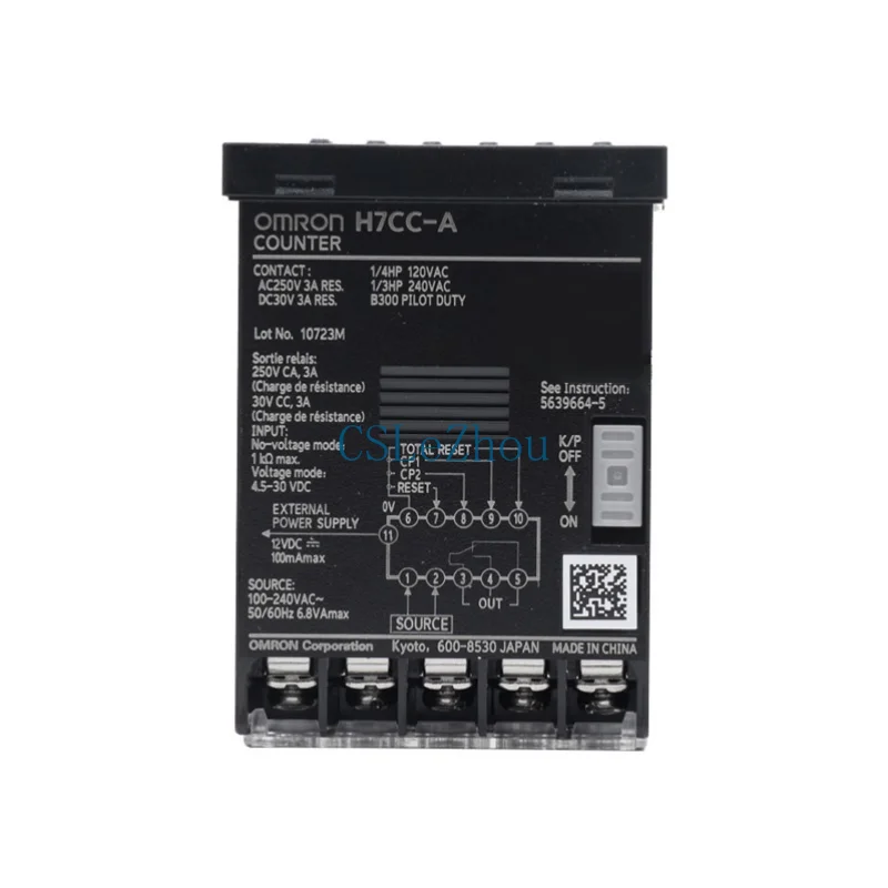 Authentic OMRON H7CC Series Electronic Counter H7CC-AD A8D A11SD ASD AWD AWSD 6 Digit LCD 12 48VDC 24VAC DIN Rail