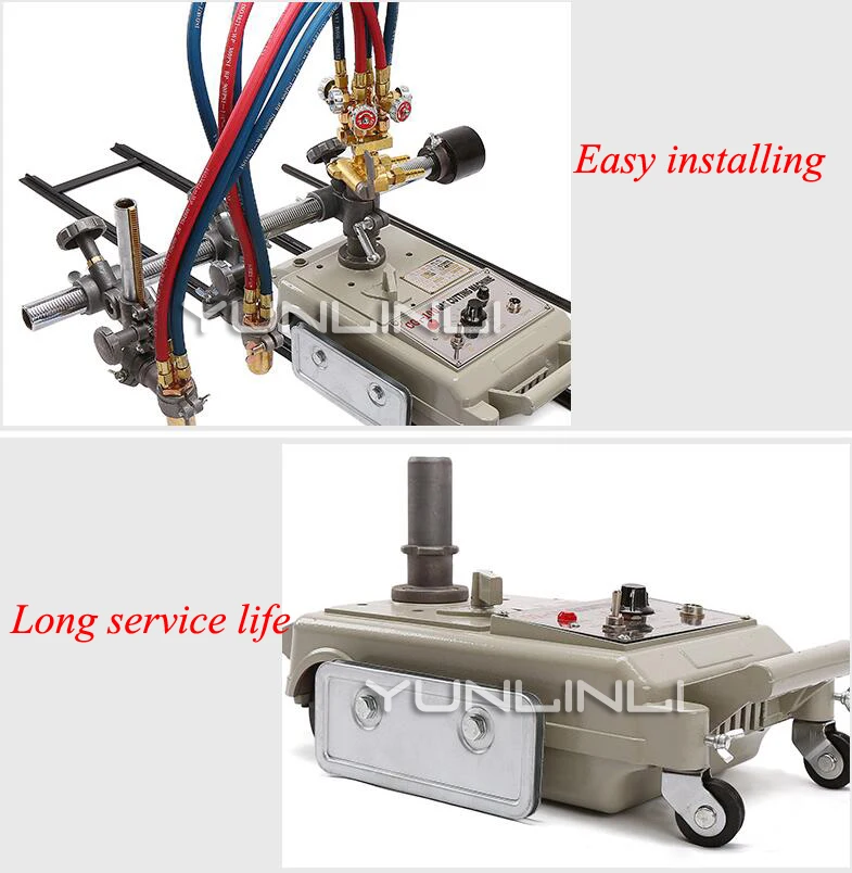 آلة قطع اللهب CG1-30 عربة مستقيمة آلة قطع الغاز شبه الأوتوماتيكية معدات أداة قطع الصلب لهب