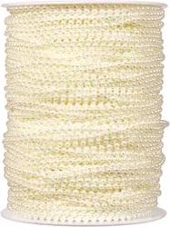 1-5 Meters 3-10mm Fishing Line Artificial Imitation Pearl Round Beads Chain For Wedding Bridal Bouquet Flower Decoration