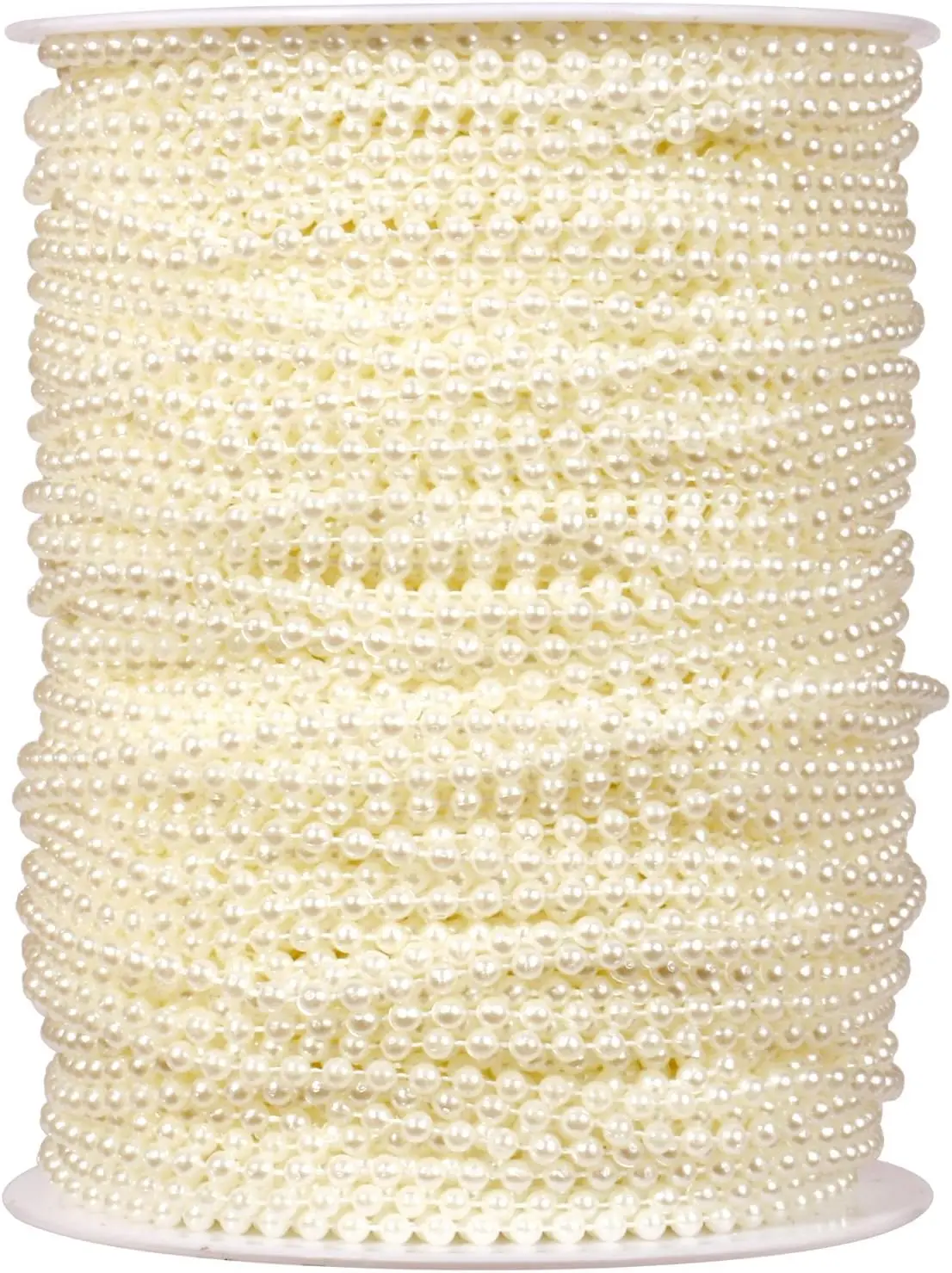 1-5 Meters 3-10mm Fishing Line Artificial Imitation Pearl Round Beads Chain For Wedding Bridal Bouquet Flower Decoration