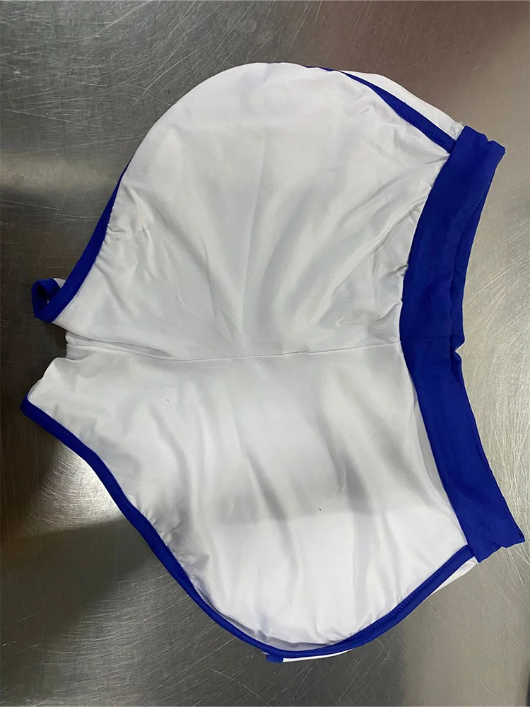 2025 Summer European and American Women's Y2K Spicy Girl Slimming and Color Contrasting Casual Sports Pants Beach Shorts
