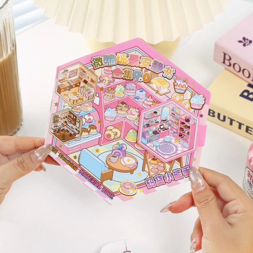 New Cute Style 3D Landscape Sticker Multiple Scene Die Cut DIY Sticker PET Material Cartoon Scene Sticker Gift For Kid