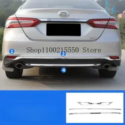 For Toyota Camry XV70 70 LE XLE 2018-2020 2021 2022 2023 Car Rear Bottom Bumper Trim Cover Tailgate Molding Strip Accessories