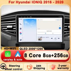 Car Radio Carplay For Hyundai IONIQ 2016 2017 2018 2019 2020 Navigation GPS Android Auto Multimedia Player Stereo Screen