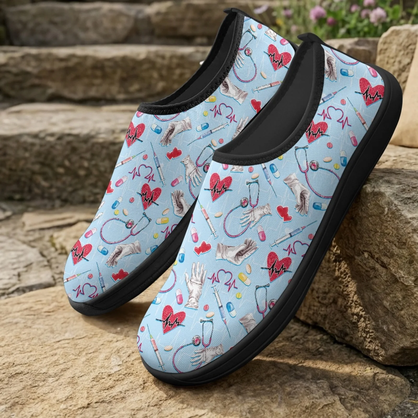 XIXIRIMIDO Women's Slip-on Wide-toed Shoe Nurse Shoes Men's Sneakers Casual Shoes Zapatillas de Mujer Tenis Feminino Clinic