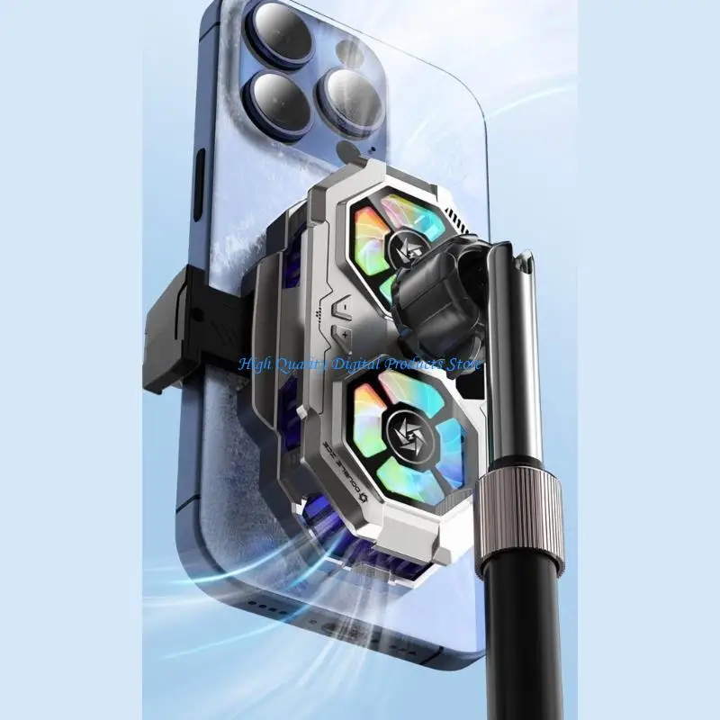 U2JE Semiconductor Heat Sink Back Clip 3 Gear Adjustable Cooling Fan with Stand