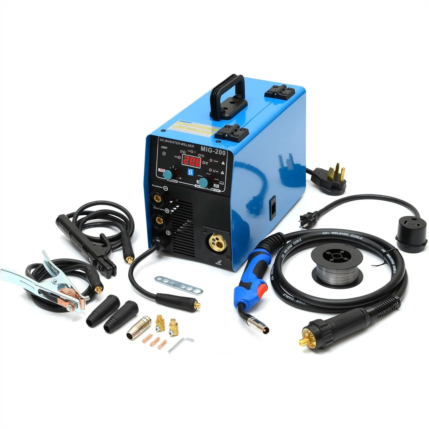 

200A 4-in-1 Multi-Process Welder, 110V/220V MIG/TIG/MMA/Stick Welding Machine, Gas & Gasless Flux Core Welder with IGBT Inverter