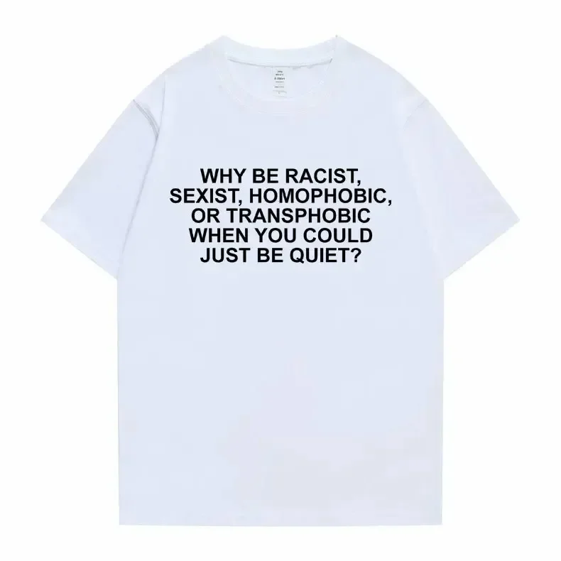 Why Be Racist Frank T-shirt Male Blond Hip Hop Trend Tshirt Ocean Hip-Hop T Shirt Men Women Casual Cotton Short Sleeve