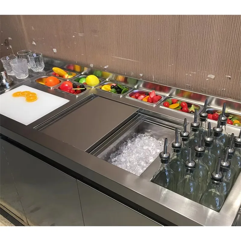 American Cocktail Refrigeration Drawer Foot Pedal Bartender Work Undercounter Bar Cocktail Bar Station