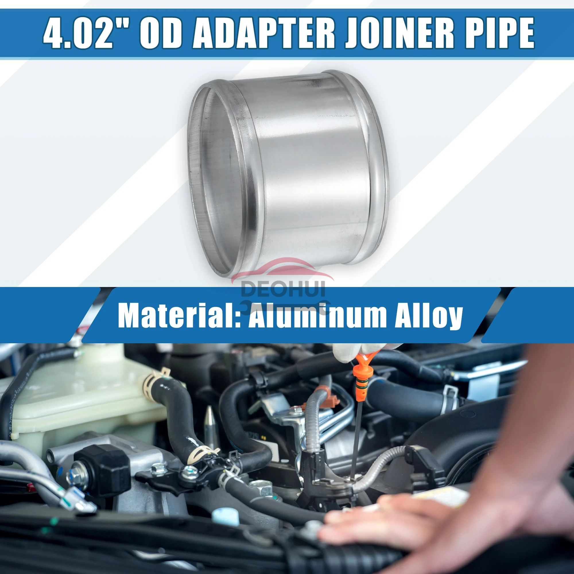 CSDOH 27mm-97mm ID 32mm-102mm OD Car Adapter Joiner Pipe Universal 76mm Length Connector Tubing Adapter Aluminum Alloy