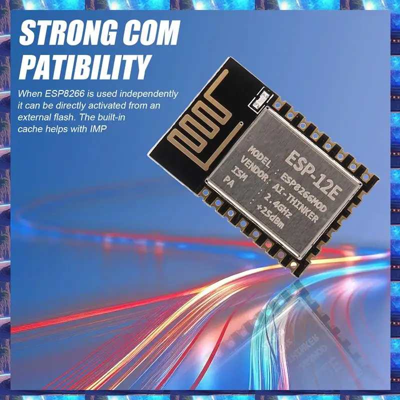 

Последовательный модуль 2025 ESP-12E ESP8266 Последовательный порт в сборе 802.11B/G/N Портативный модуль Wi-Fi SOC, последовательный модуль ESP-12E ESP8266 Seri