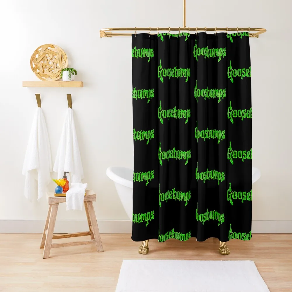 

Green Goosebumps Shower Curtain For Shower Waterproof Fabric Shower Anime Window Curtain