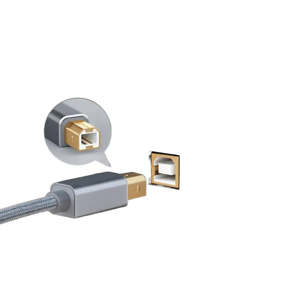 Trwały skaner do laptopa Drukarka USB typu C na USB B 2.0 Szybki kabel do drukarki do Epson HP Brother — zdjęcie produktu 3