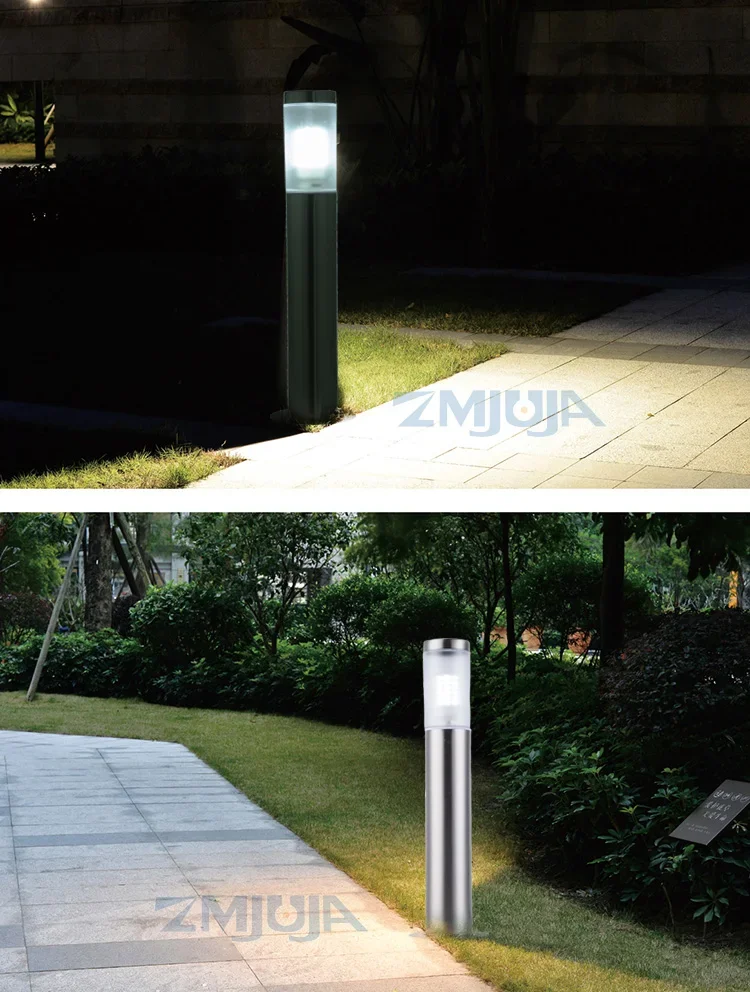 Luz LED impermeable IP65 para césped, farola de aluminio acrílico de 110V y 220V, iluminación para jardín, patio y Villa