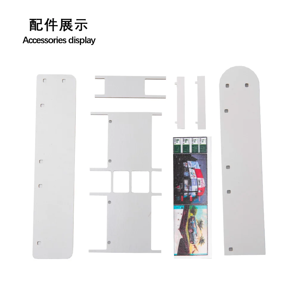 Miniature Bus Station Model 1:87 1:100 1:150 Plastic Assembly Material Diy Urban Sand Table Scene Layout Diorama Kit for Diorama