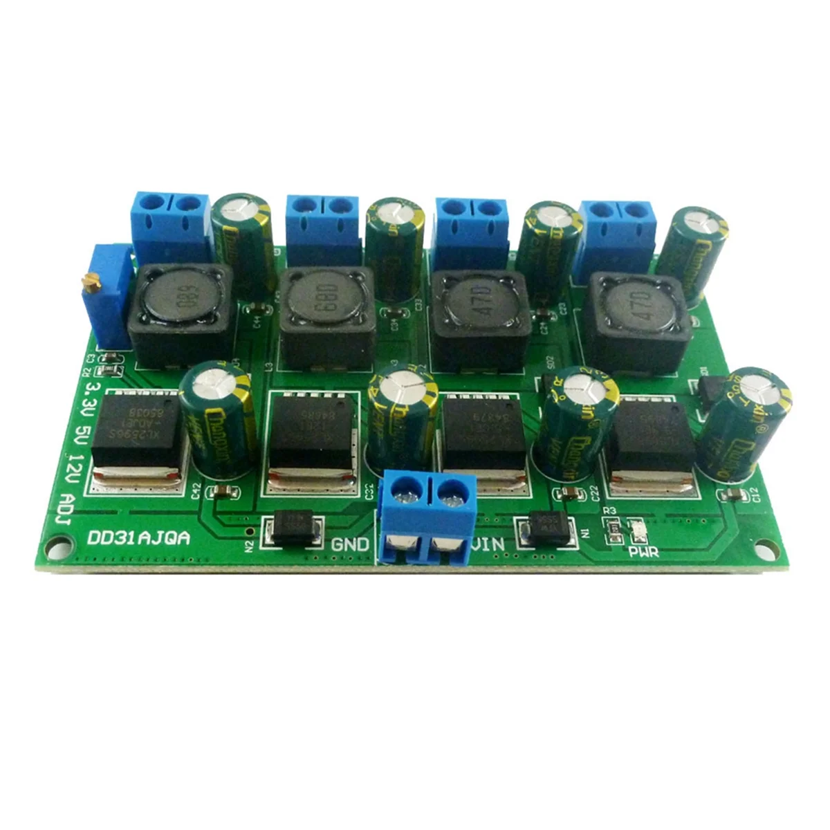 3A 4 Channels Multiple Switching Power Supply Module 3.3V 5V 12V Adjustable Output DC DC Step-Down Buck Converter Board