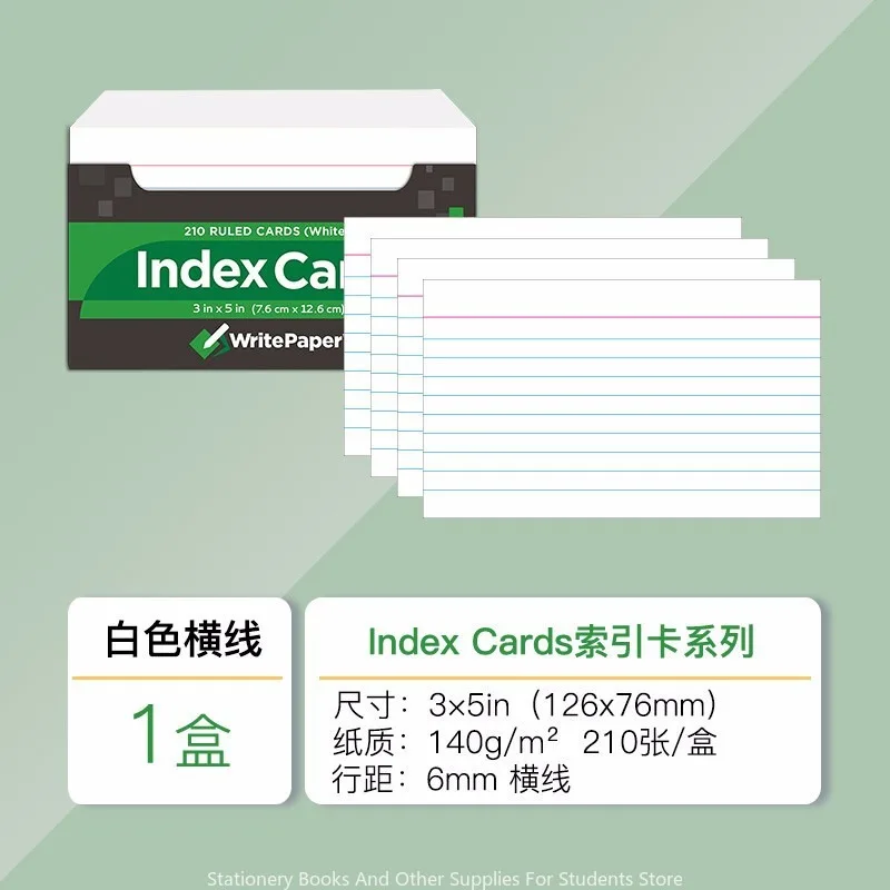 Index Cards Students Use Word Cards Sticky Notes for Memorizing Bookmarks Sticky Notes Non-sticky Thickened Square