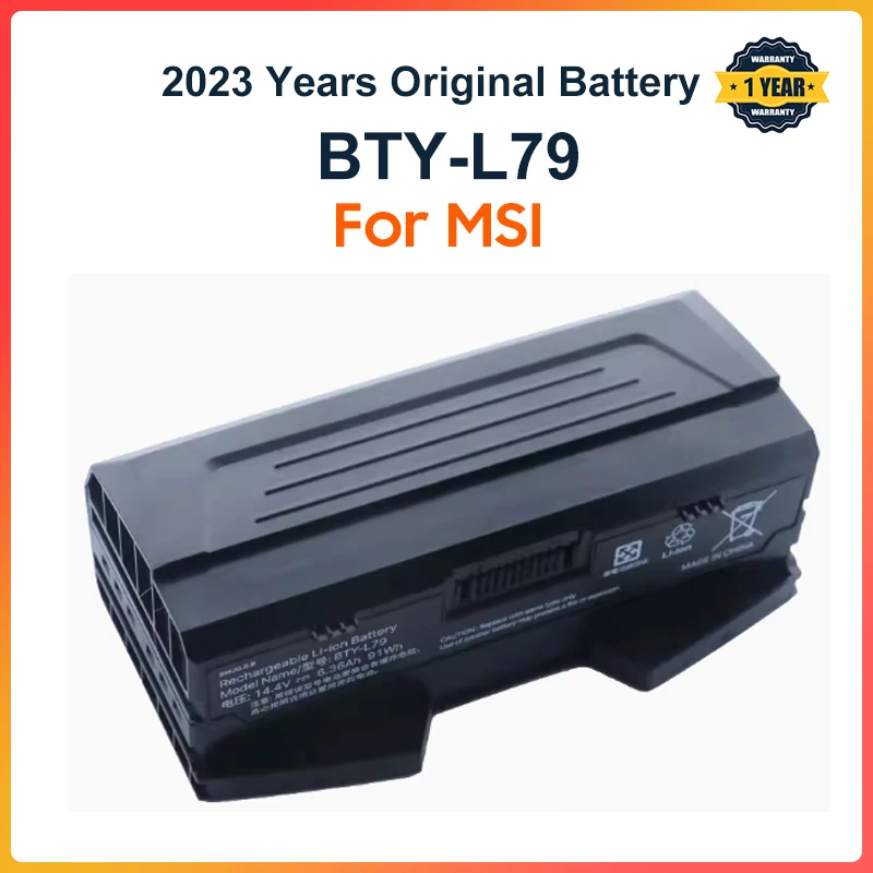 

BTY-L79 Laptop Battery for MSI HTCVIVE VR One 7RE-231CN Backpack Portable Battery 14.4V 6365mAh 91.66Wh