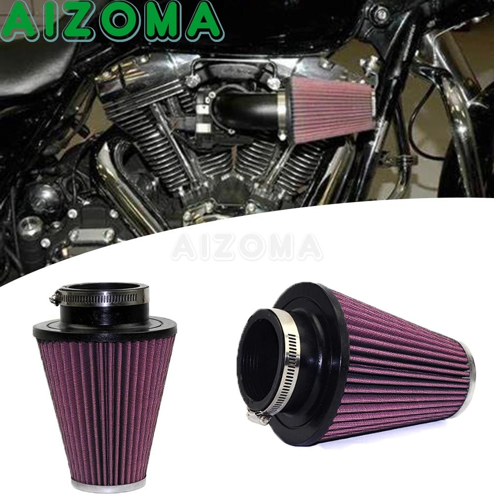 62mm wlot powietrza motocykla owalny stożkowy filtr czyszczący dla Harley Touring Road Glide Road King przemieszczanie się po ulicy 2008-16 Softail 2016