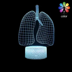 2024 New Brain Heart Organ Series 3D Strange Night Light LED Stereo Lamp Modeling Lamp USB Featured Bedside Table Lamp Hot