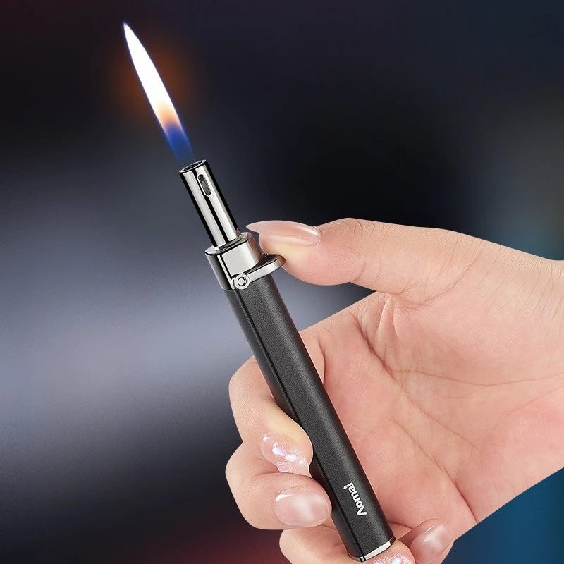 

Новая зажигалка на руку, классическая зажигалка с открытым пламенем, тонкая полоска, матовая зажигалка с открытым пламенем, подарок, оптовая продажа, аксессуары для дыма