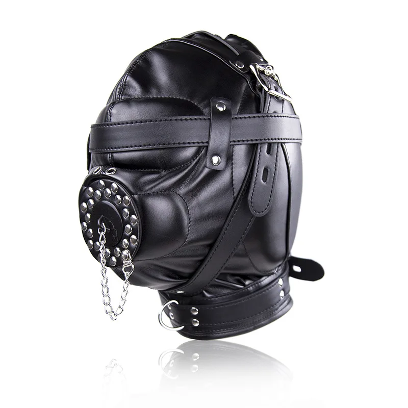 Nieuw BDSM Bondage Masker Met Holle Mond Gag SM Totaal Ingesloten Hood Sex Slaaf Hoofd Hood Seksspeeltjes Voor Koppels Seksproduct