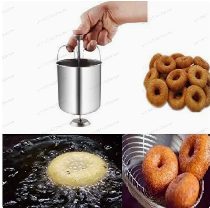 Stainless Steel Donut Maker Manual Kitchen Baking Utensil Pastry Making Accessory Doughnut Dispenser Baking Tools for Bakery