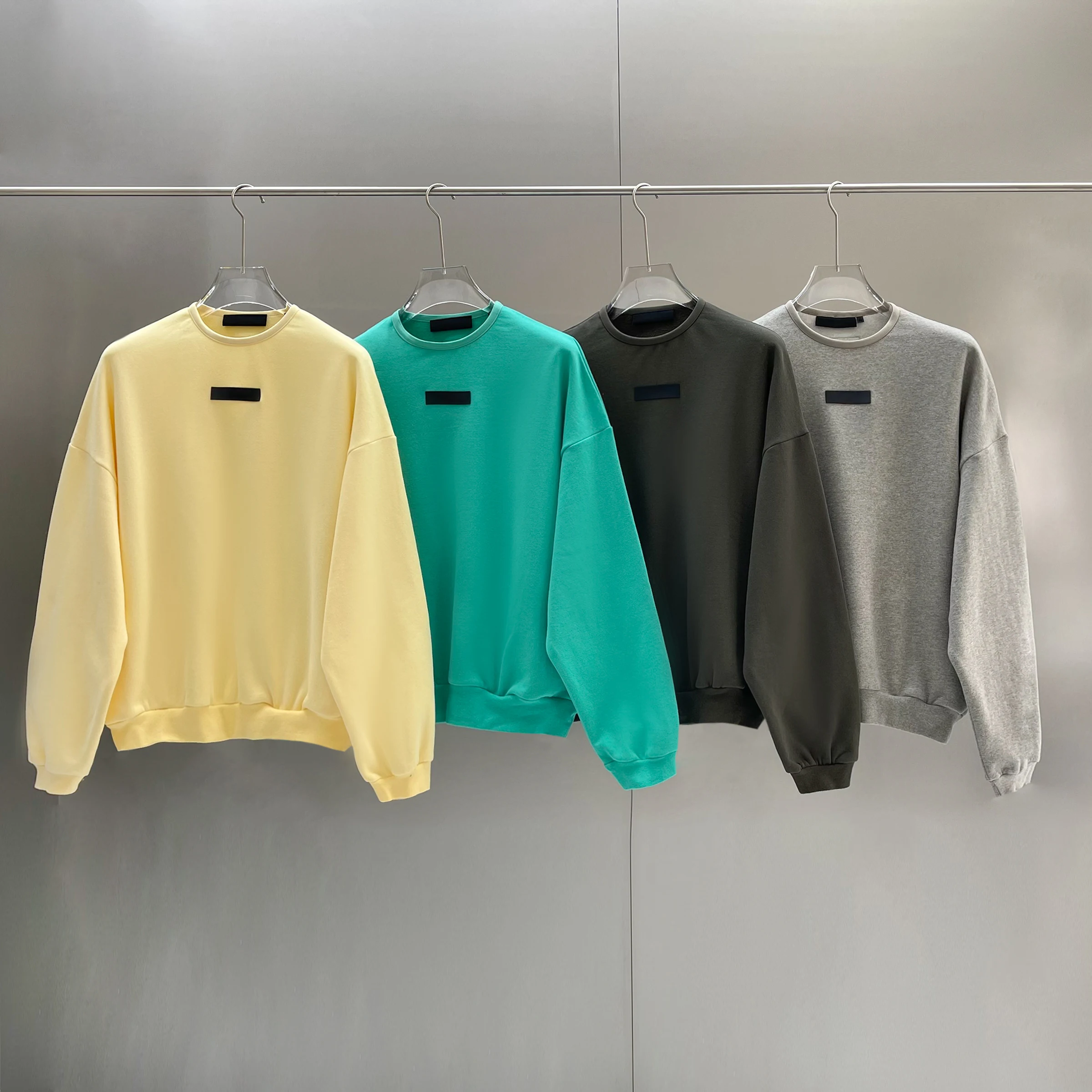 

24SS Luxury Design Men's Sweaters Couple High Street Solid Color Hoodies Designer Brand Men's High Street Round Neck Pullover