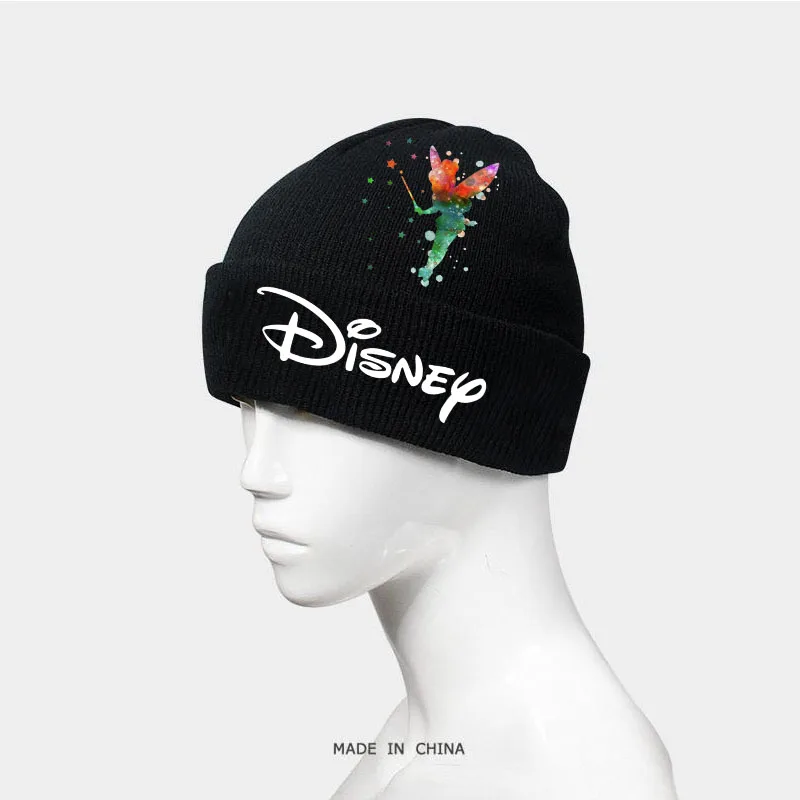 

Disney Tinker Bell Cute Printed Hat 2024 Outdoor Sports Winter Warm Children's Hat Knitted Hat Beanie Girls Children Hats Gift