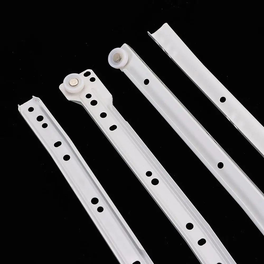 1Pair Thickening Clothing Pulley Furniture Two Cabinet Rails Drawer Track Slides Computer Table Chute Cabinets Keyboard Roller