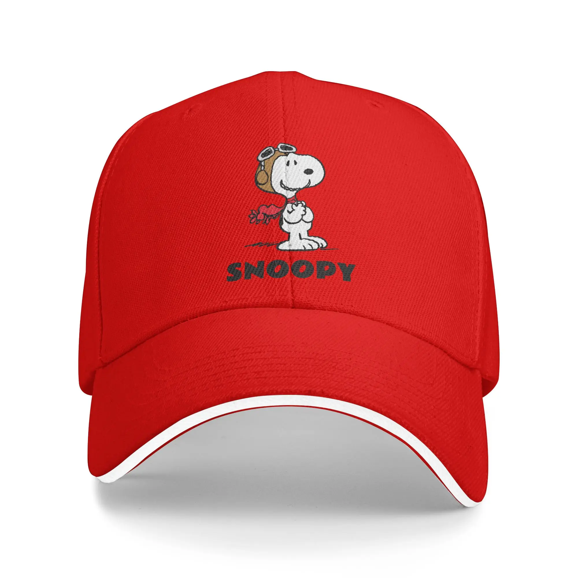 Peanuts Snoopy Flying Ace Sandwich Hat Men Women ,Hip-Hop,Baseball Cap  Hats Adjustable Snapback Caps  Hat Summer Cap